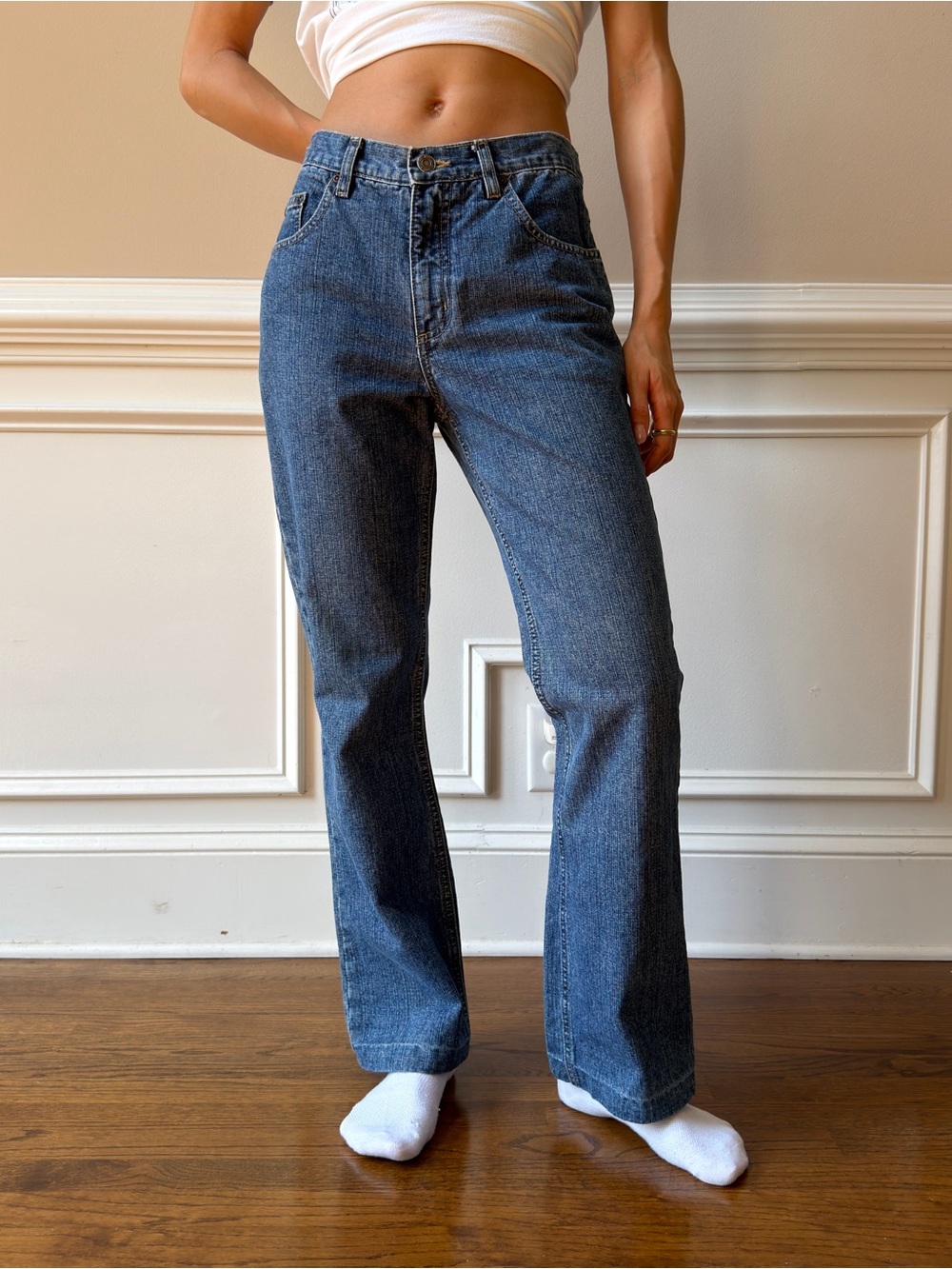 Mossimo Supply Co. Dark Blue Flare Jeans
